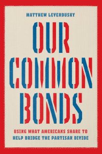 Book cover that is typographic and has a red, white, and blue color scheme.