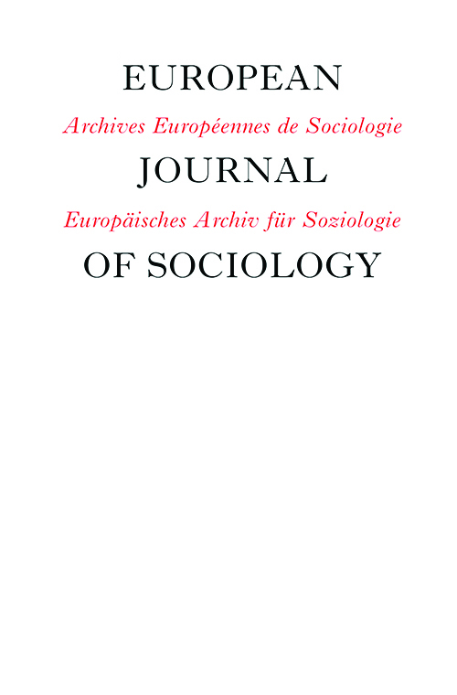 The European Journal of Sociology joins the Chicago Journals program in 2027